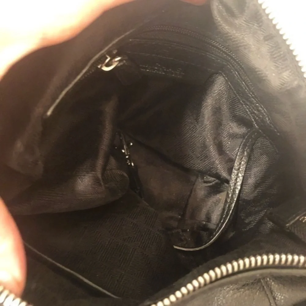 Michael kors black leather two way bag